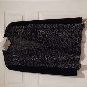 NWT Women's Merino Charter Club Animal Print 100% Wool Sweater Size M